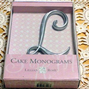Cake Decoration - Lillian Rose cake monogram, letter L